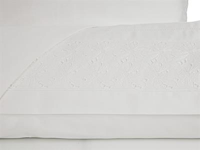 Daisies СПАЛНО БЕЛЬО КОМПЛЕ Двоен Памучен Сатен 200x220 cm White