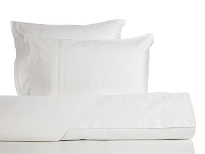 Daisies СПАЛНО БЕЛЬО КОМПЛЕ Двоен Памучен Сатен 200x220 cm White