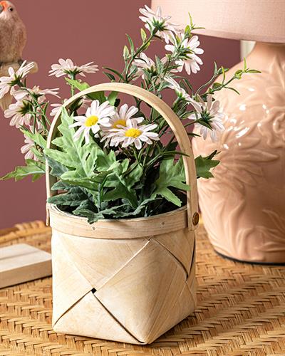 Daisy Изкуствено Цвете Във Ваза Бяло, 16 X 16 X 24 Cm