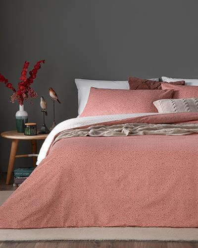 Daisy Bouquet Green Canton Crepe For One Person Duvet Cover Set 160x220 cm Pink