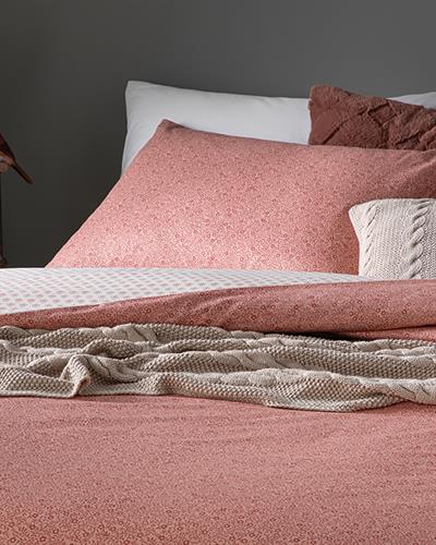 Daisy Комплект Пликове За Обикновен Чаршаф Двоен Размер, Креп, Розово, 200 X 220 Cm