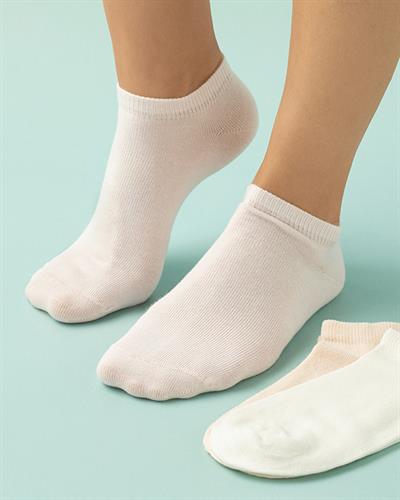 Daisy Bouquet Green Cotton 3-set Women Socks 36-40 Ekru-Pembe-Pudra