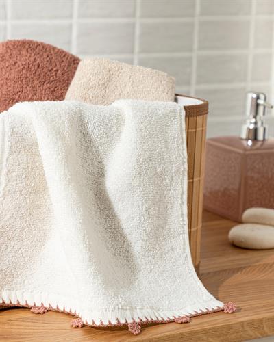 Daisy Кърпа За Ръце С крошет Памучен 30x40 см Екрю - Керемиден