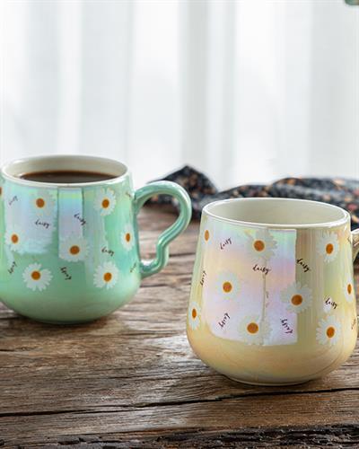 Daisy Чаша Керамика, Зелено, 350 Ml