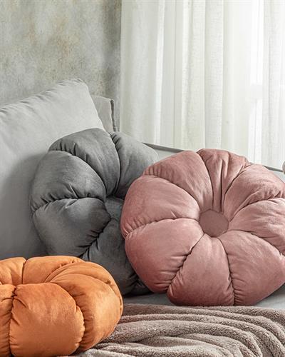 Daisy Декоративн Възглавница Кадифе, Антрацит, 40 Cm