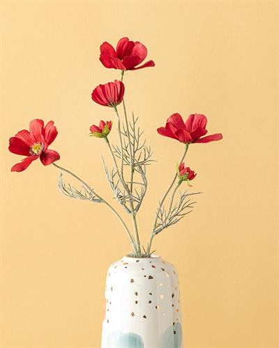 Daisy Една Клонка Изкуствено Цвете Червено, 62 Cm