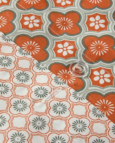 Daisy Cell Cotton For One Person Duvet Cover Set 160x220 cm Brick Red
