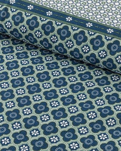 Daisy Cell Комплект Пике Двоен Размер, Отпечатан, Тъмно Синьо, 200 X 220 Cm