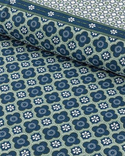 Daisy Cell Комплект Пике King Size, Отпечатан, Тъмно Синьо, 240 X 220 Cm