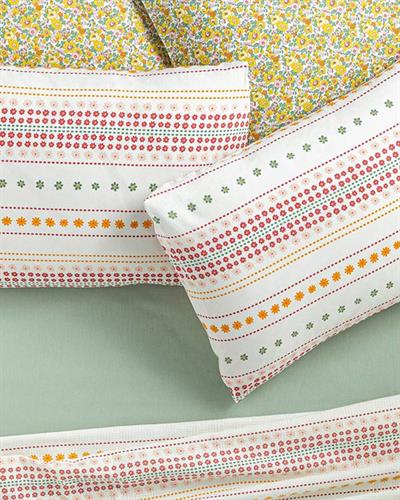 Daisy Lines Easy Iron 2 Set Pillowcase 50x70 cm Pink