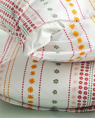 Daisy Lines Easy Iron 2 Set Pillowcase 50x70 cm Pink