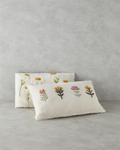 Daisy Love Декоративна Възглавница 33x50 см Натурален..