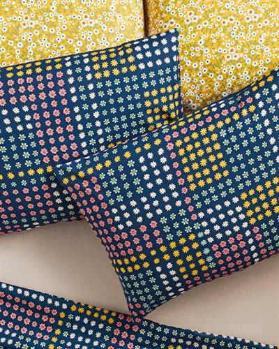 Daisy Patch Кълъфка За Възглавница 2Бр., Памучен, Тъмно Синьо, 50 X 70 Cm