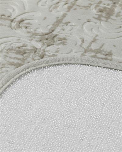 Damasko Комплект Постелки За Баня Нехлъзгащ се гръб Топъл печат 60x90 + 40x60 см Светлобежов