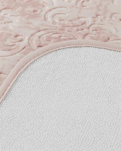 Damasko ПОСТЕЛКА ЗА БАНЯ КО С нехлъзгащ се гръб Гореща Щампа 60x90 + 40x60 cm Powder Pink.
