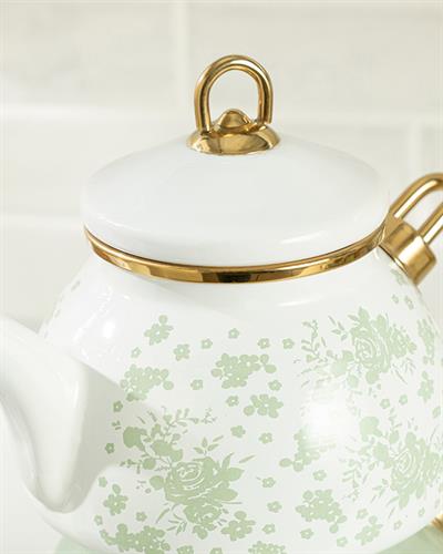 Dande ЧАЙНИК Емайлиран White-Green