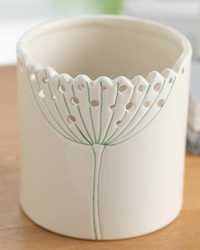 Dandelion Саксия 10x10x10.4 см Бежов