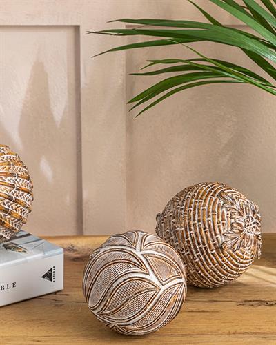 Danny Polyresin Decorative Object 9x9x9 cm Brown