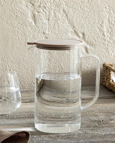 Daphne Borosilicate Silicone Lid Water Bottle 800 ml Beige