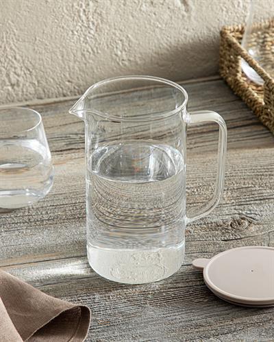 Daphne Borosilicate Silicone Lid Water Bottle 800 ml Beige