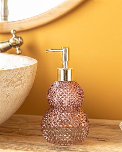Darcy Glass Liquid Soap Dispense 350 ml Pink