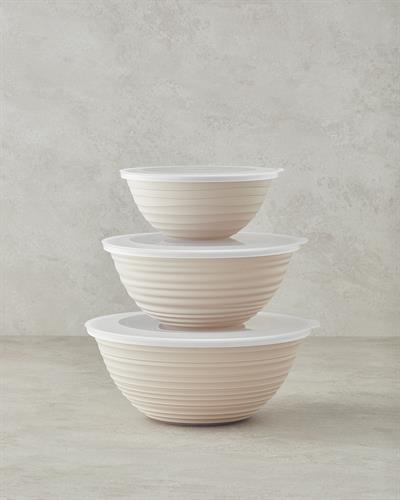 Deanna Кутия За Съхранение 3 части Пластмаса 1-2-3 л Кремав