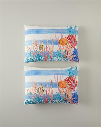 Калъфка За Възглавница 2 бр. Мек памук с дигитална щампа 50x70 cm Син