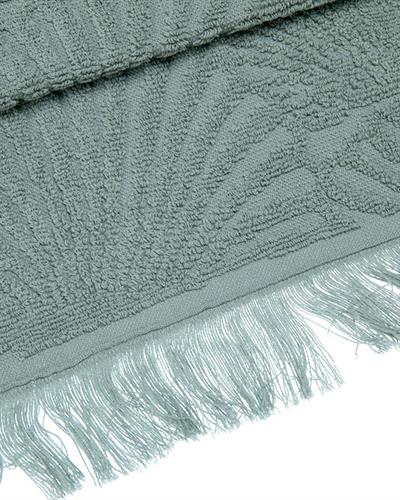 Deep Sea Ikat Кърпа За Ръце С ресни Жакардов 30x45 см Зелен