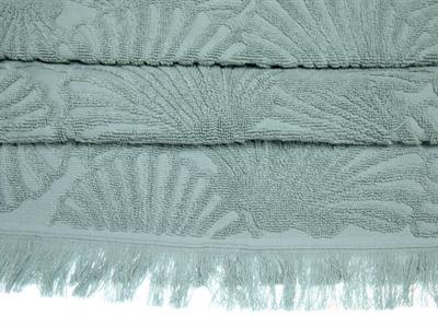 Deep Sea Ikat ХАВЛИЯ ЗА ЛИЦЕ С ресни Жакардов 50x80 cm Green
