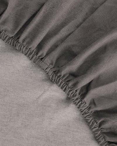 Deer Check Спално Бельо Компле Двоен Размер, Фланела, Сиво, 200 X 220 Cm