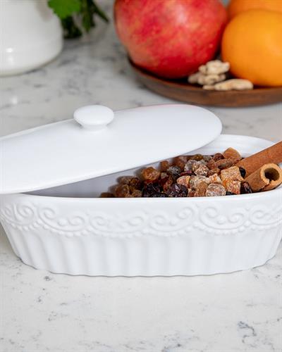 Defina Кутия За Съхранение Доломит 21x10x8,5 см Бял