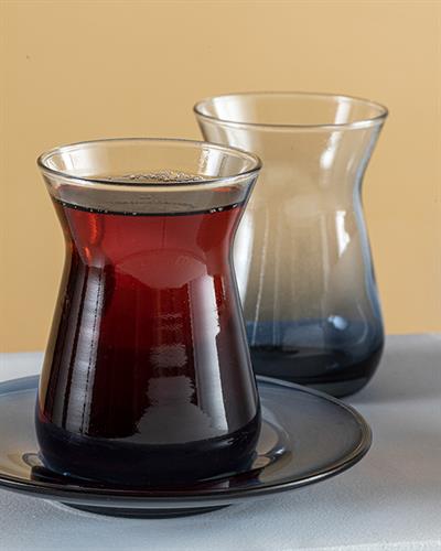 Degetto Сервиз За Чай 4 Бр., Стъкло, Тъмно Синьо, 130 Ml