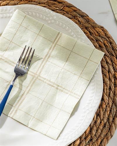 Delany Хартиени Салфетки 20 бр. Хартия 33x33 см Кремав