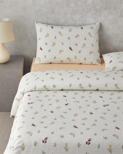 Спален Комплект Единичен Лесно за гладене 160x220 см Зелен - Червен.