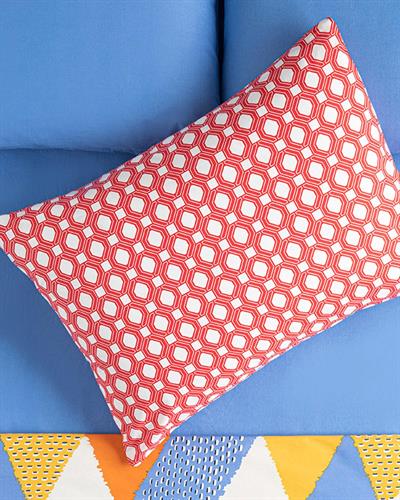 Delilah Кълъфка За Възглавни Единичен, Памучен, Червено, 50 X 70 Cm