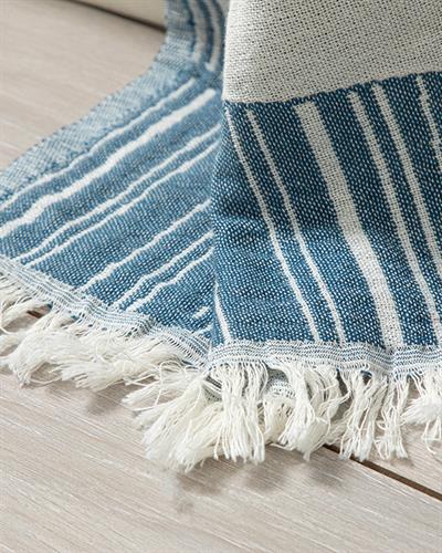 Delmor Шал За Кресло Памучен, Тъмно Синьо, 130 X 170 Cm