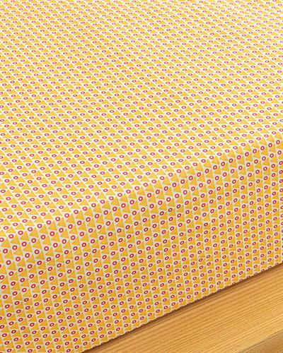 Delta Easy Iron For One Person Fitted Sheet 100x200 cm Yellow