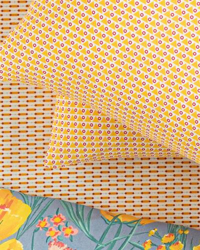 Delta Кълъфка За Възглавница 2Бр., Лесно За Гладене, Жълто, 50 X 70 Cm