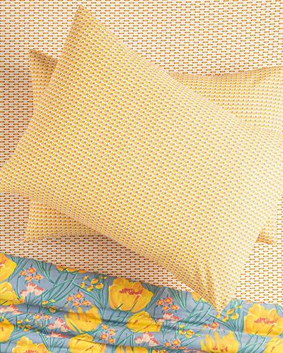 Delta Кълъфка За Възглавница 2Бр., Лесно За Гладене, Жълто, 50 X 70 Cm