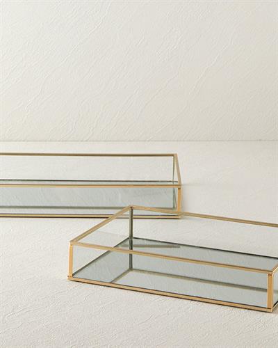 Deluxe Декоративна Табла Стъкло, Златисто, 0