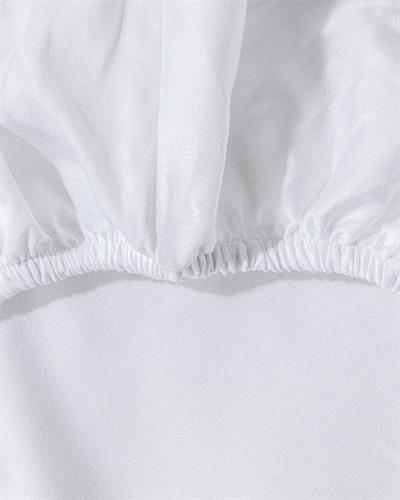 Deluxe Спален Комплект Супер кралски Памучен сатен райе 260x220 cm Бял