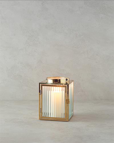Deluxe Metal Lantern 28 cm Gold