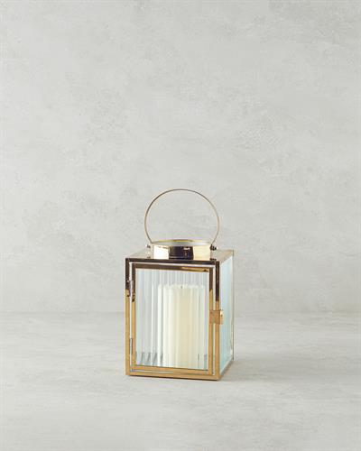 Deluxe Metal Lantern 28 cm Gold