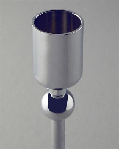 Deluxe Свещник 3 бр. Метал 10x32,5+10x27,5+10x22,5 см Сребърен.