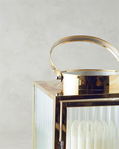 Deluxe Metal Lantern 39 cm Gold