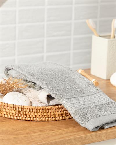 Deluxe Хавлии За Ръце Low Twist, Памучен, Сиво, 30 X 40 Cm