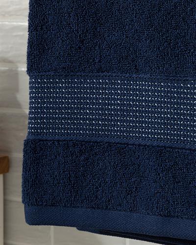 Deluxe Хавлия За Лице Low Twist, Памучен, Тъмно Синьо, 50 X 70 Cm