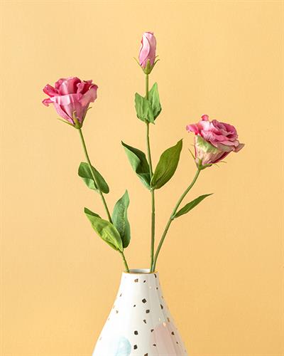 Deluxe Roses Изкуствено Цвете Един Стрък 72 см Цикламен