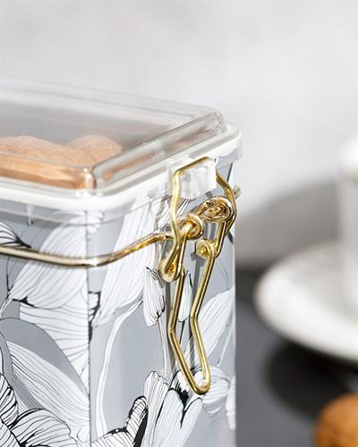 Denby Кутия За Съхранение Правоъгълен Метал 15,0x7,5x10,0 см Бежов - Бял