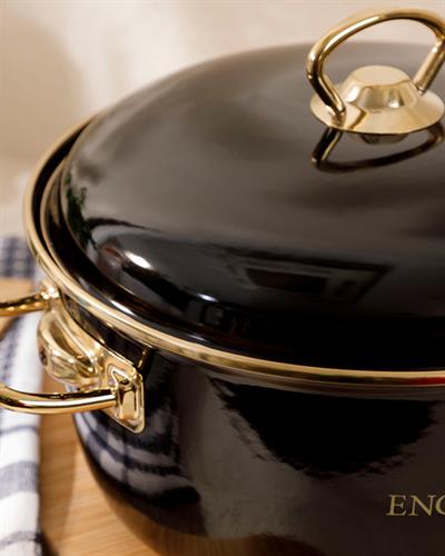 Denby Тиган За Пържене Емайлиран 22 см Черен